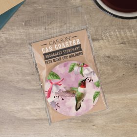 "Nature Hummingbird" Round Car Coaster – Packaged