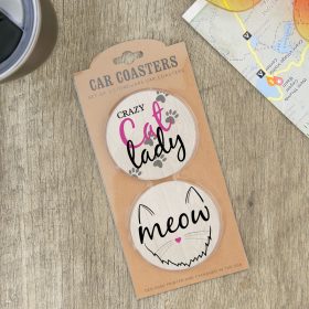 "Cat" Car Coaster Set