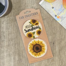 "Sunflowers" Car Coaster Set