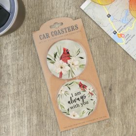 "Always With you" 2 pc set - Car Coasters