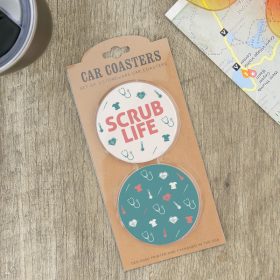 "Scrub Life" Car Coaster Set