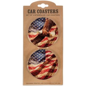 "Patriotic Eagle" Car Coaster Set