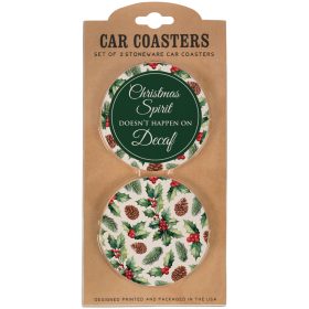 "On Decaf" Car Coaster Set