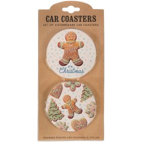 "Gingerbread" Car Coaster Set