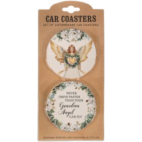 "Angel can Fly" Car Coaster Set