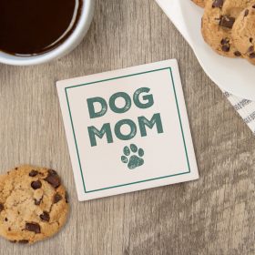 Dog Mom Square House Coaster - Bulk