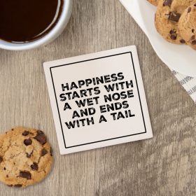 Ends with a Tail Square House Coaster - Bulk