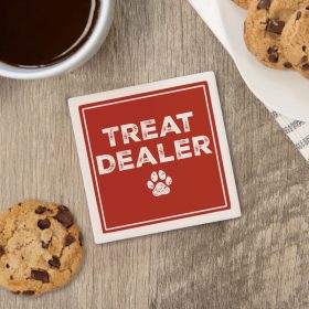 Treat Dealer Square House Coaster - Bulk