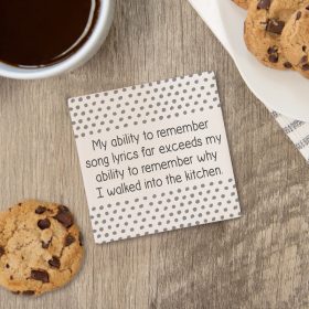 Song Lyrics Square House Coaster - Bulk