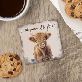 Gate Open Square House Coaster - Bulk