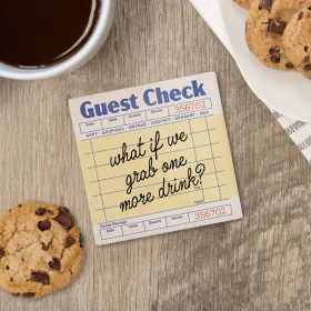 Drinks Check Square House Coaster - Bulk