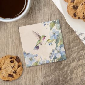Hummingbird Flowers Square House Coaster - Bulk