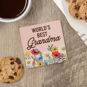 Best Grandma Square House Coaster - Bulk