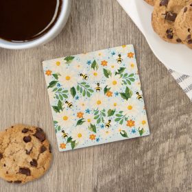 Daisies Square House Coaster - Bulk