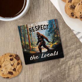 "Bigfoot" Square House Coaster - Bulk