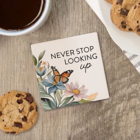 "Never Stop" Square House Coaster - Bulk