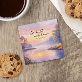 "Be Still Water" Square Car Coaster - Bulk