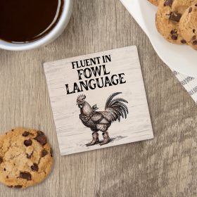 Country Chicken Square  Coaster