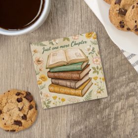 "1 more Chapter" Square Car Coaster - Bulk