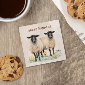 Sheep Square  Coaster