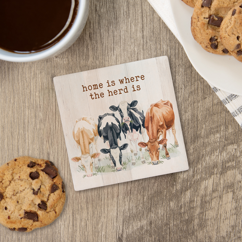 "The herd is" Square Car Coaster – Bulk