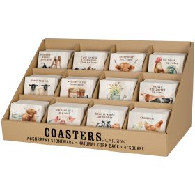 "Farm" 72 Piece Coaster assortment with display