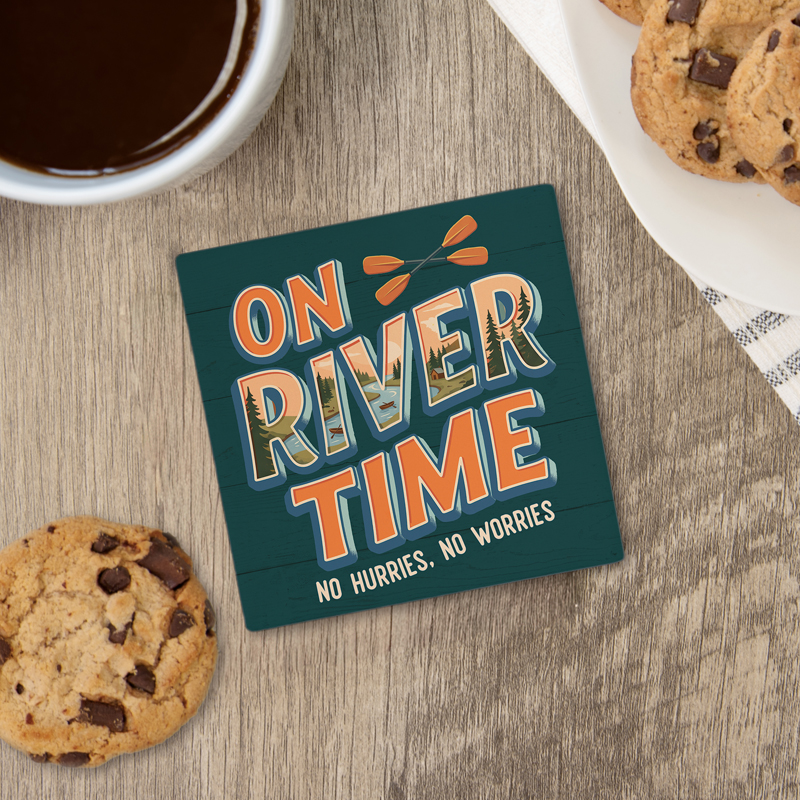 On River Time House Coaster