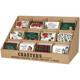 Christmas - 72 Piece Coaster assortment with Display
