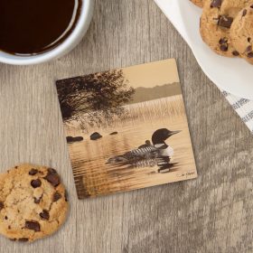 "Loon" Square House Coaster - Bulk