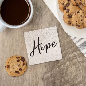 "Hope" Square House Coaster - Bulk