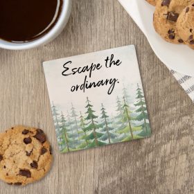 "Tree Ordinary" Square House Coaster - Bulk