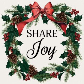 "Share Joy" Square House Coaster - Bulk