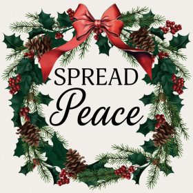 "Spread Peace" Square House Coaster - Bulk