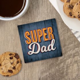 "Super Dad" Square House Coaster - Bulk
