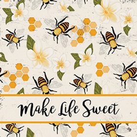 "Make Life Sweet" Square House Coaster - Bulk