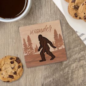 "Bigfoot Wander" Square House Coaster - Bulk