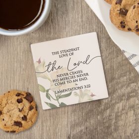 "Steadfast Love" Square House Coaster - Bulk