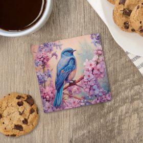 "Vintage Bluebird" Square House Coaster – Bulk
