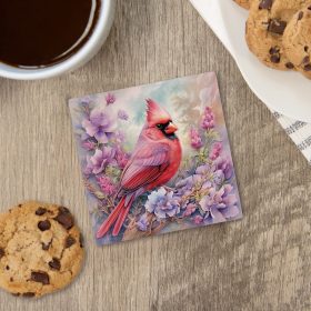 "Vintage Cardinal" Square House Coaster – Bulk