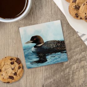 "Loon" Square House Coaster – Bulk