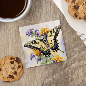 "Swallowtail Gold" Square House Coaster – Bulk