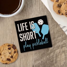 "Life Is Short" Square House Coaster – Bulk