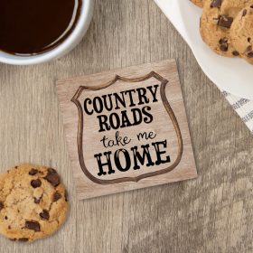 "Country Roads" Square House Coaster – Bulk
