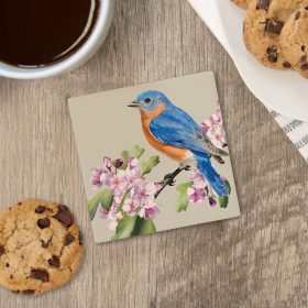 "Bluebird" Square House Coaster - Bulk