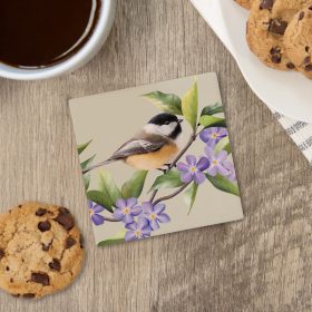 "Chickadee" Square House Coaster - Bulk