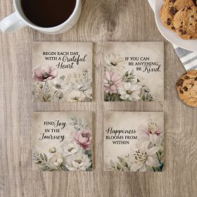 Floral Inspiration Square House Coaster - Set
