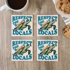 "Local Turtle" Square House Coaster Set