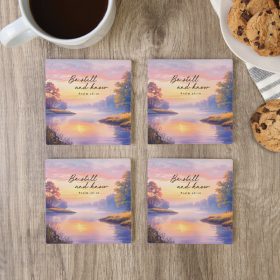 "Be Still" Square House Coaster Set