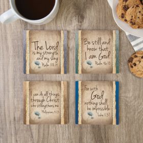 "Have Faith" Square House Coaster Set