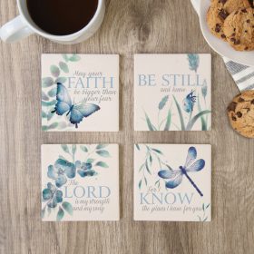 "Religious Watercolor" Square House Coaster Set